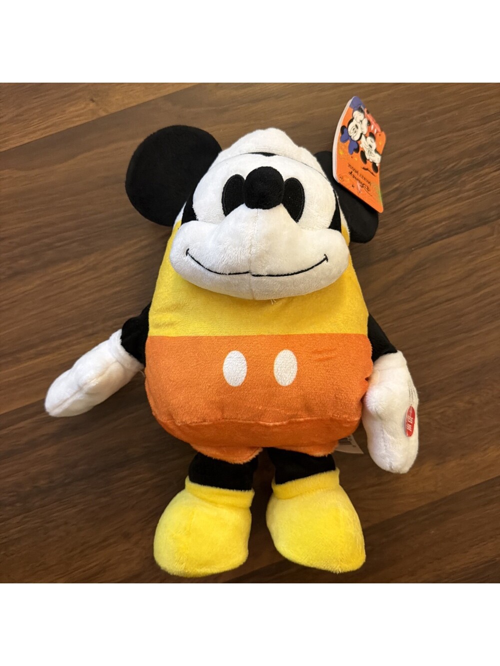 Disney Halloween Mickey Mouse Candy Corn Side Stepper Animated Dancing Plush 11"